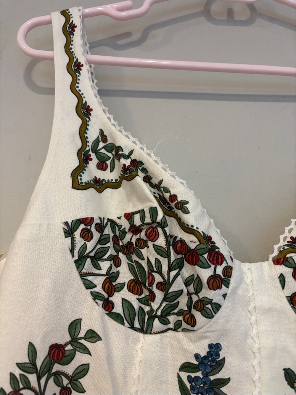 FARM Rio White Maxi Dress with Red and Blue Floral Embroidery - Picture 2 of 11